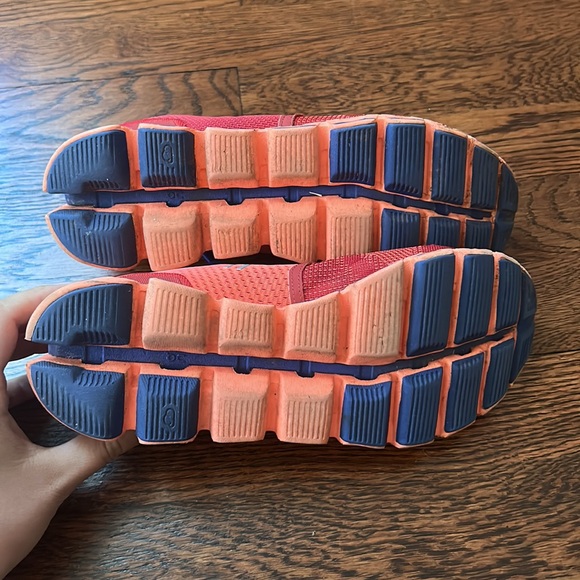 On Running Red and Blue Sneakers - Picture 3 of 3